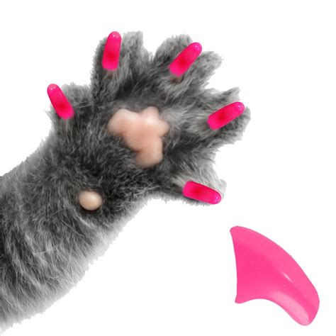 PRETTY CLAWS 40 Piece Soft Nail Caps For Cat Paws - BUBBLEGUM PINK - Medium - Walmart.com