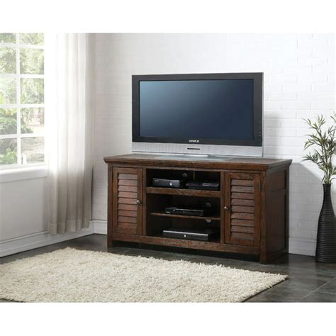 Wooden TV Stand With Drawers, Dark Oak Brown - Walmart.com - Walmart.com