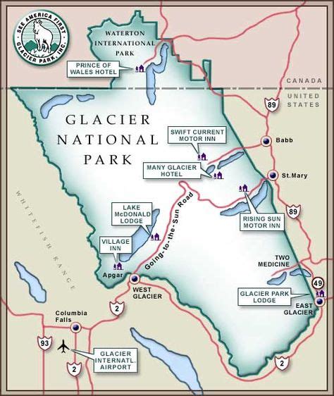 Glacier National Park Hotel Map