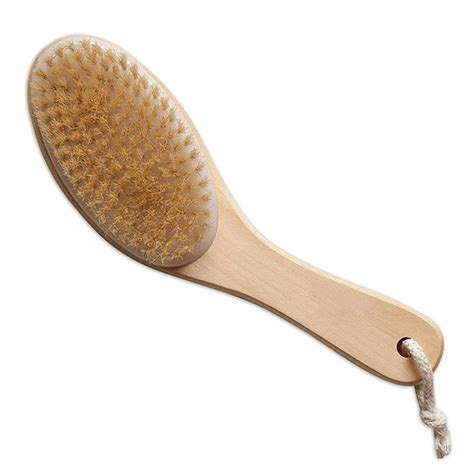 Full Body Natural Bristle Dry Skin Exfoliation Brush Detox Fight ...