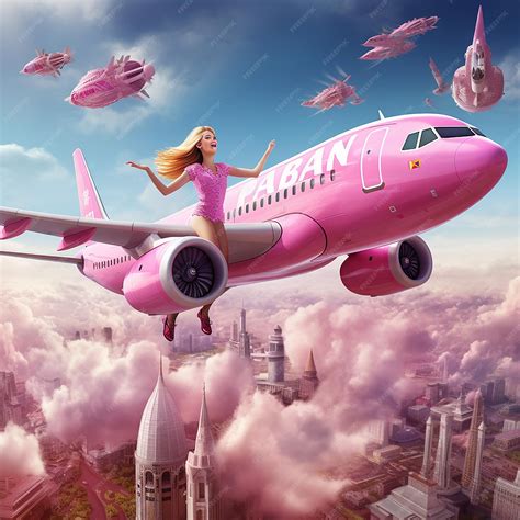 Premium AI Image | Barbie's Glamorous Air Adventure Take to the Skies ...