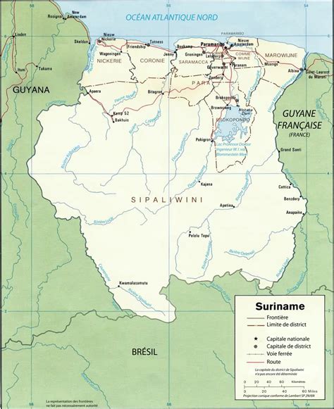 Surinam Map Fr - MapSof.net