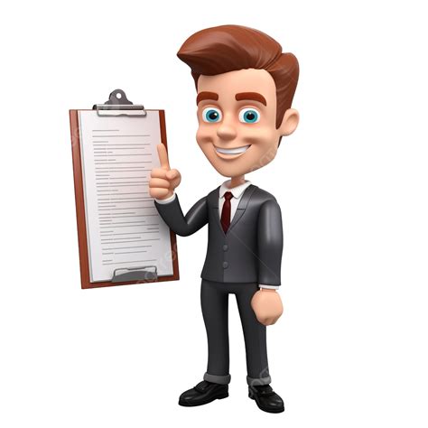 Businessman Making Planning List 3d Character Illustration, 3d, Character, Rendering PNG ...