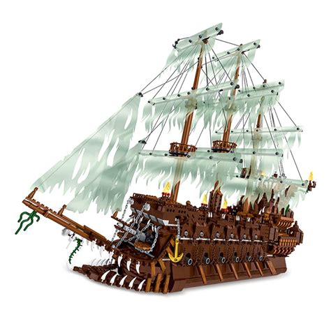 Buy MingCheng Pirate Ship Building Block Set, Medieval Horror Ship Building Model Set, 3658 ...