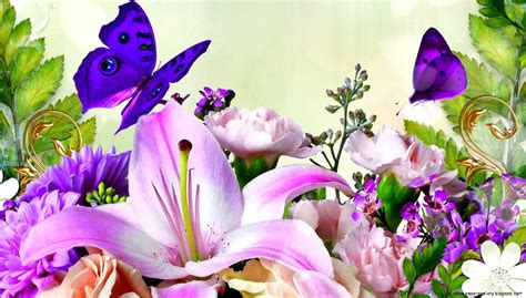 Spring Flowers And Butterflies | Wallpapers Gallery