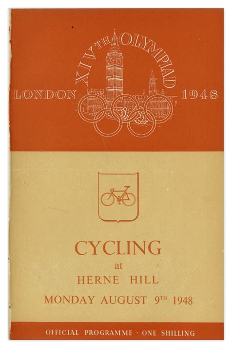 Lot Detail - 1948 London Summer Olympics Cycling Program