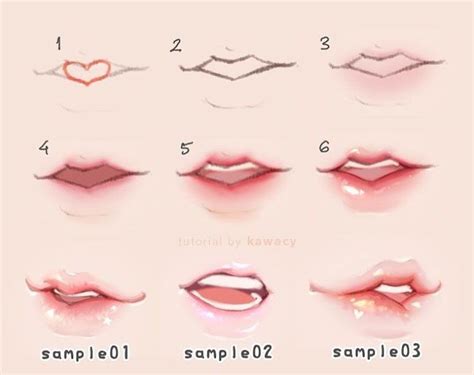 Pin by Zoë F. on Female figure | Lips drawing, Art reference, Digital art tutorial