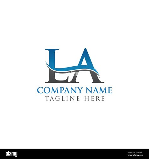 Initial LA letter Logo Design vector Template. Abstract Letter LA logo ...