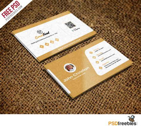 Restaurant Chef Business Card Template Free PSD – Download PSD