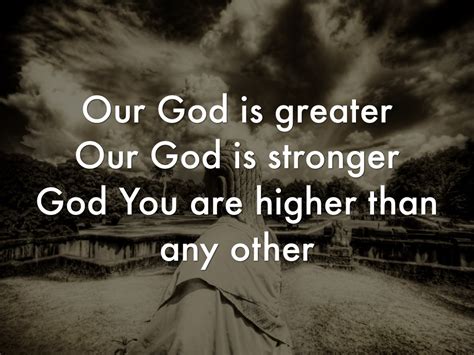 Our God is Greater by robert burke