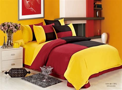 Yellow And Red Bedroom Decorating Ideas : 3 - Red, yellow and green fabrics turn a master ...