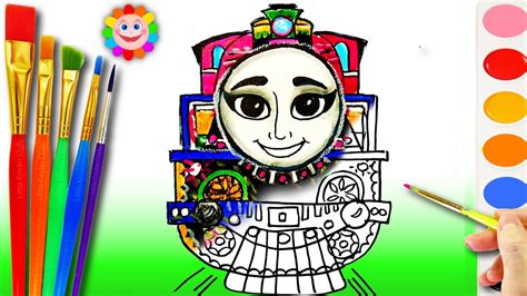 Learning Coloring Ashima Coloring Page with Thomas and Friends How to Draw for Kids - YouTube