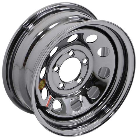 Taskmaster Steel Modular Trailer Wheel - 14" x 6" Rim - 5 on 4-1/2 - Black PVD Finish Taskmaster ...