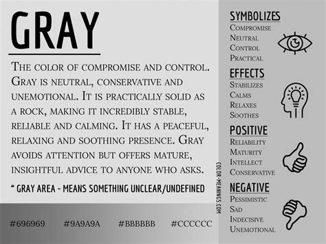 Gray Color Meaning: The Color Gray Symbolizes Compromise and Control - Color Meanings