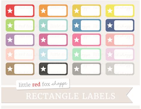 Rectangle Label Clipart ~ Illustrations ~ Creative Market