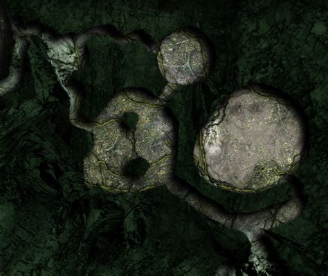 Dark Cave Battle map ☣️ generic infected dnd catacomb map - Amatsu | flooded-battlemaps ...