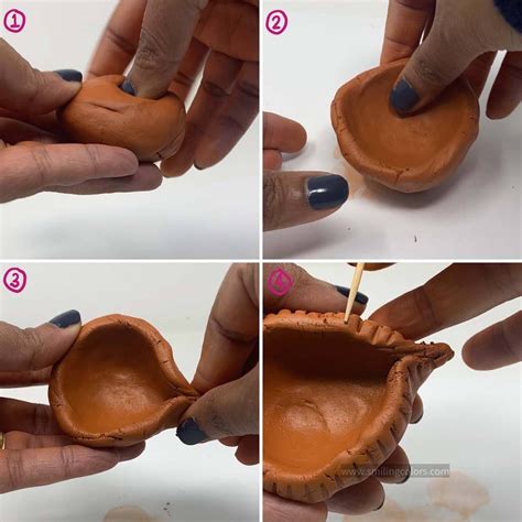 How to Make a Clay Diya at Home - Smiling Colors