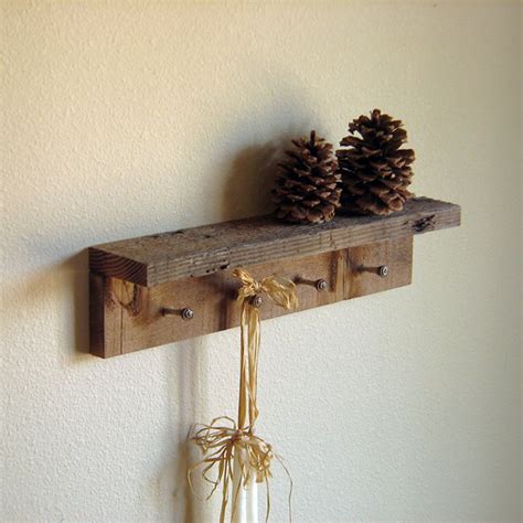 Rustic Key Rack. Barn Wood Shelf With Key Hooks. Rustic Key - Etsy Canada