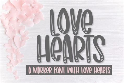 Love Hearts - A marker font with love hearts (919883) | Fancy | Font Bundles | Fancy fonts ...