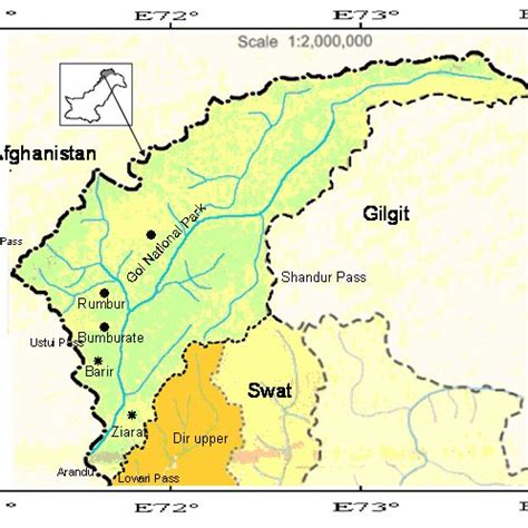 Topographic maps of the studied areas of Chitral | Download Scientific ...