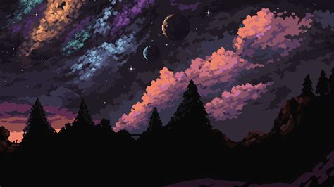 7680x4320 Resolution Stargazing HD Pixel Art 8K Wallpaper - Wallpapers Den