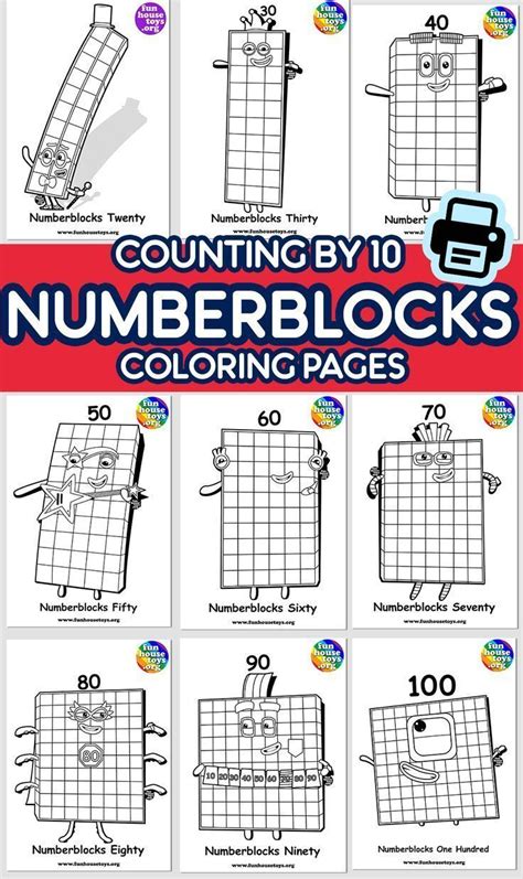 Numberblocks Printables | Coloring pages, Fun printables for kids ...