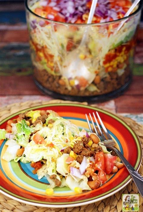 Easy Layered Taco Salad Recipe | This Mama Cooks! On a Diet