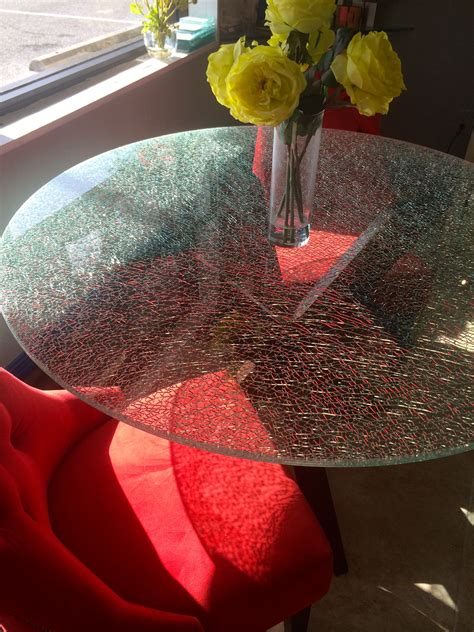 Cracked Glass Table Top - Builders Glass of Bonita, Inc.