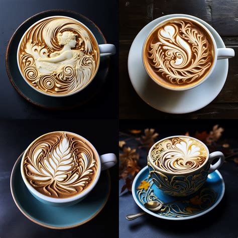 Latte Art AI Art Style - Captivating Espresso Designs - Latte art ...