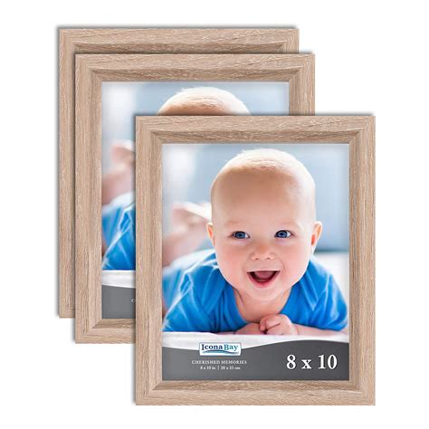 Buy Icona Bay 8x10 Picture Frame (3 Pack, Weathered Oak Wood Finish), Photo Frame 8 x 10 ...