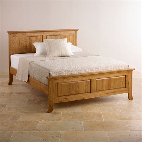 Taunton Rustic Brushed Solid Oak 5ft King-Size Bed | Traditional bed ...