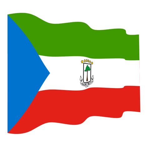 Waving flag of Equatorial Guinea | Free SVG