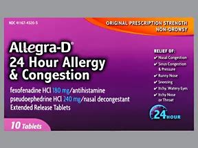 Allegra-D 24 Hour Oral: Uses, Side Effects, Interactions, Pictures, Warnings & Dosing - WebMD