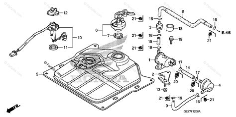 Honda Scooter 2008 OEM Parts Diagram for FUEL TANK | Partzilla.com