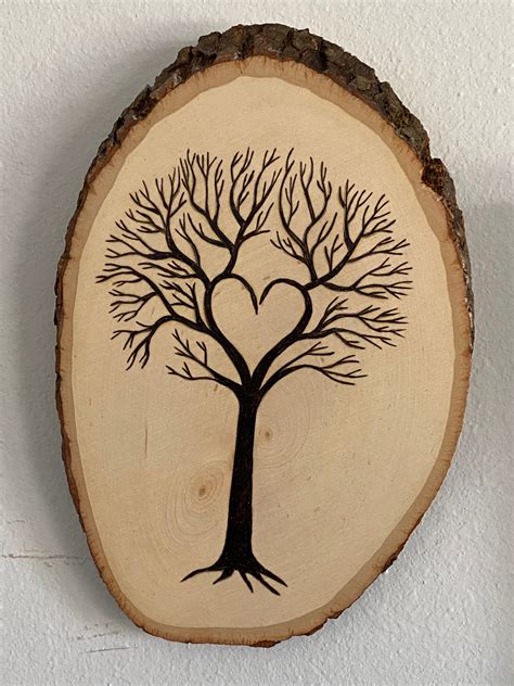 Tree of Life Wood Burning Pyrography. Wall Art Decor | Etsy