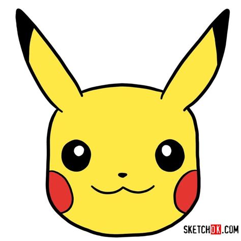 a pokemon pikachu face with big eyes and ears on it's head