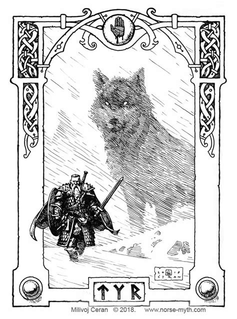Tyr & Fenrir, Norse Mythology Book by Milivoj Ceran : r/AveFenrir