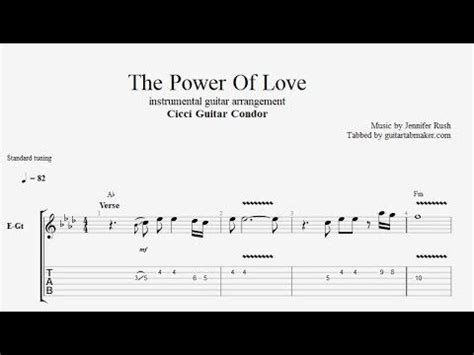 The Power Of Love TAB - guitar instrumental tab - PDF - Guitar Pro - YouTube in 2020 | The power ...