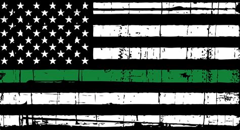 Distressed Thin Green Line American Flag SVG Digital Files (Download Now) - Etsy