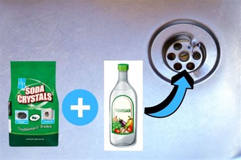 How to Unblock a Drain with Soda Crystals and Vinegar