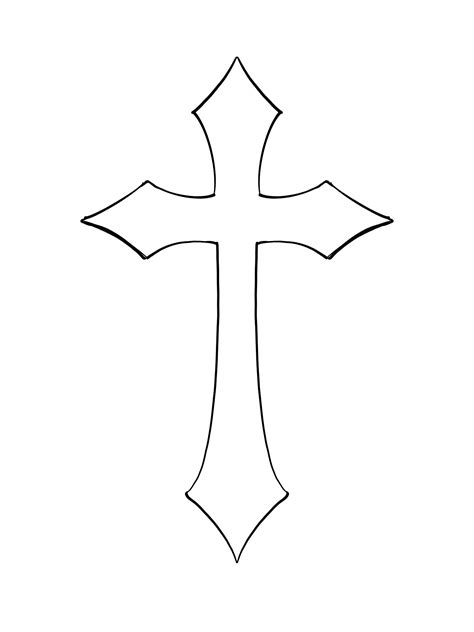 a cross that is drawn in black and white