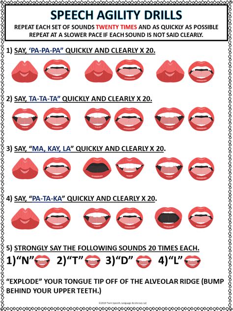 Dysarthria Defined & Free Oral Agility And Speech Strengthening Exercises | Speech therapy games ...