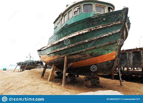 Pimentel, Chiclayo, Peru Artisan Fishing Boat on Beaches of Pimentel, Lambayeque Peru Stock ...