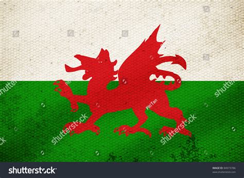 Flag Wales Red Dragon On White Stock Photo 84973786 | Shutterstock