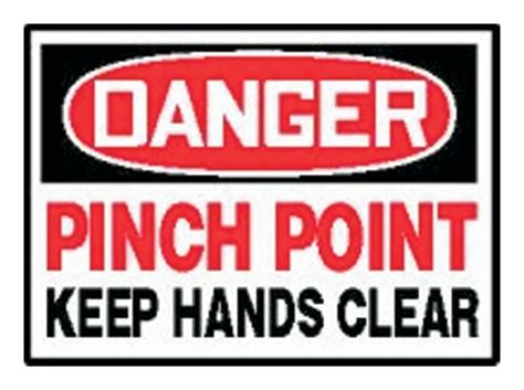 Accuform Signs Equipment Safety Labels Legend: Danger Pinch Point Keep | Fisher Scientific