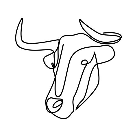 Bull Line Drawing