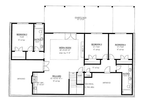 House Plan 52005 - French Country Style with 3938 Sq Ft, 4 Bed, 3