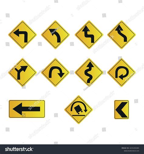 Road Direction Signs Vector Illustration Stock Vector (Royalty Free) 2231241441 | Shutterstock