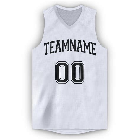 Custom White Black V-Neck Basketball Jersey – Fiitg