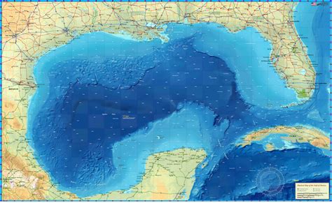 Gulf of Mexico Map – Houston Map Company